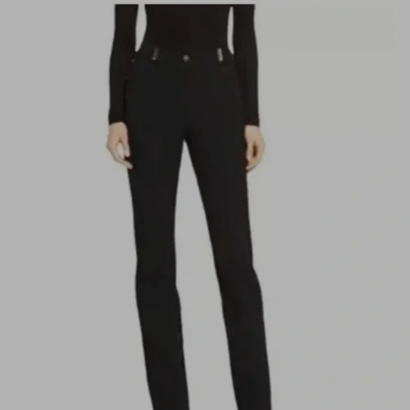 John Sport By Marie Gray Black Straight Leg Pants Size 6 - Picture 2 of 12